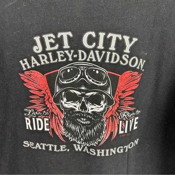 Harley Davidson Patriotic graphic motorcycle tee T-shirt size: L - Picture 8 of 8